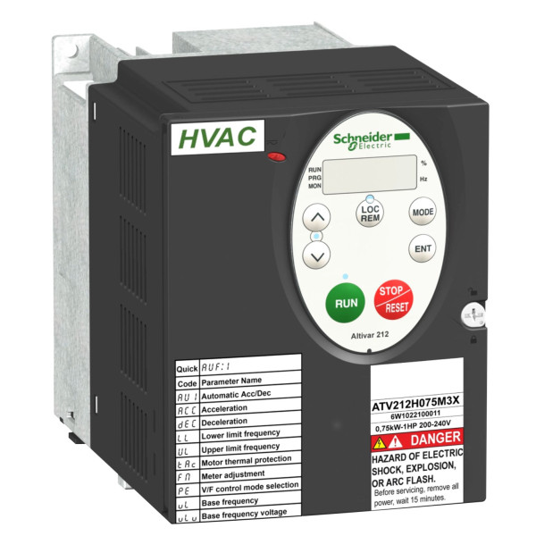ATV212HU15N4 Schneider Electric (1,5 кВт 380В-480В, 3ф) преобразователь частоты