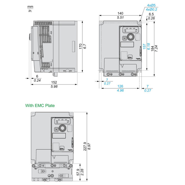 ATV320U30M3C Schneider Electric (3 кВт 220В, 3ф) перетворювач частоти - фото 8