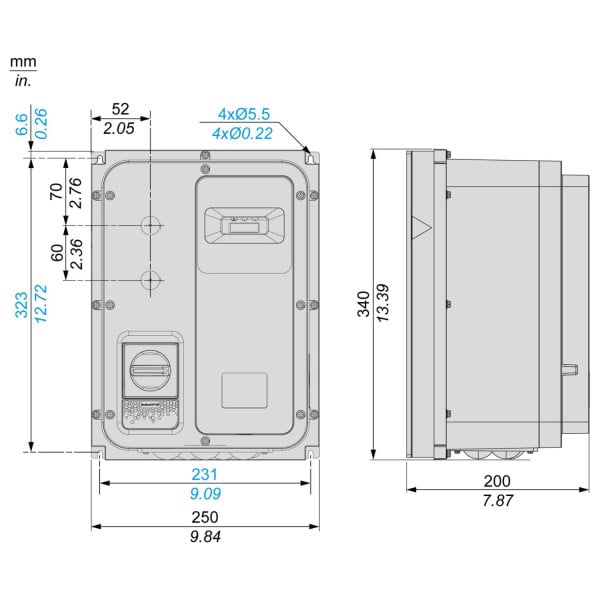 ATV320U11N4WS Schneider Electric (1,1 кВт 380В-480В, VARIO) преобразователь частоты - фото 2