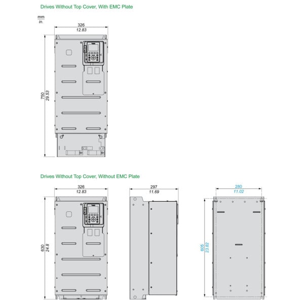 ATV630D37Y6 Schneider Electric (37 кВт 500В-690В, 3ф) преобразователь частоты - фото 2