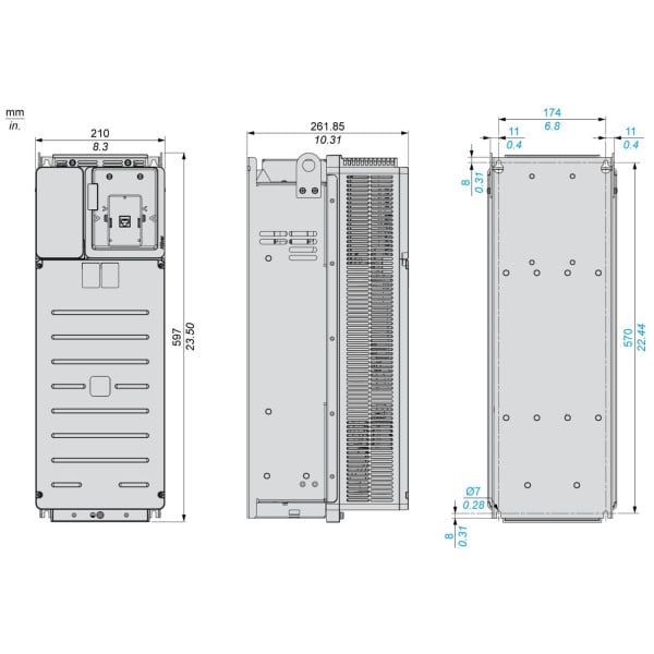 ATV630D37N4Z Schneider Electric (37 кВт 380В-480В, 3ф) преобразователь частоты - фото 2