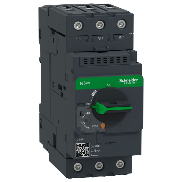 GV3P80 Schneider Electric TeSys (45 кВт, 80 А, 400 В) автомат захисту двигуна