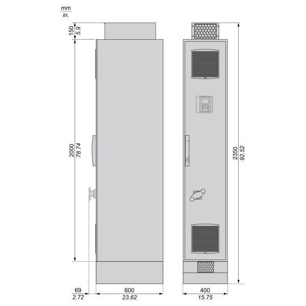 ATV650C11N4F Schneider Electric (110 кВт 380В-480В, 3ф) преобразователь частоты - фото 2