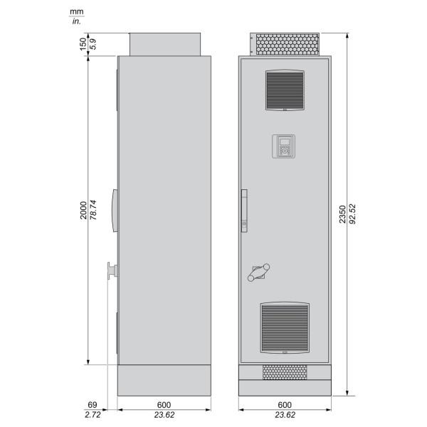 ATV650C31N4F Schneider Electric (310 кВт 380В-480В, 3ф) перетворювач частоти - фото 2