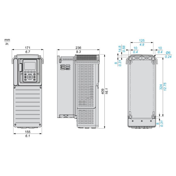 ATV930D11N4 Schneider Electric (11 кВт 380В-480В, 3ф) перетворювач частоти - фото 8