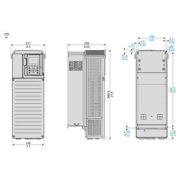 ATV930D22N4 Schneider Electric (22 кВт 380В-480В, 3ф) перетворювач частоти - фото 8