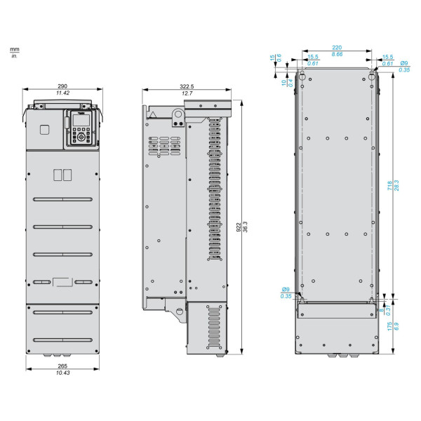 ATV930D55N4 Schneider Electric (55 кВт 380В-480В, 3ф) преобразователь частоты - фото 8