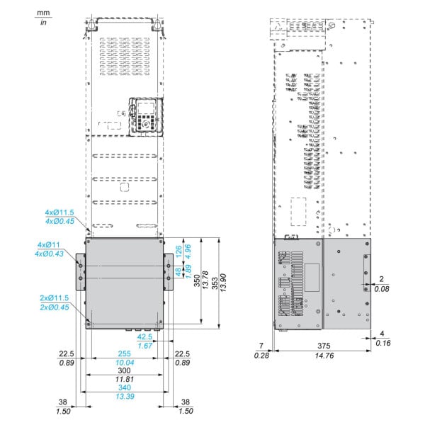 ATV930C11N4 Schneider Electric (110 кВт 380В-480В, 3ф) перетворювач частоти - фото 7