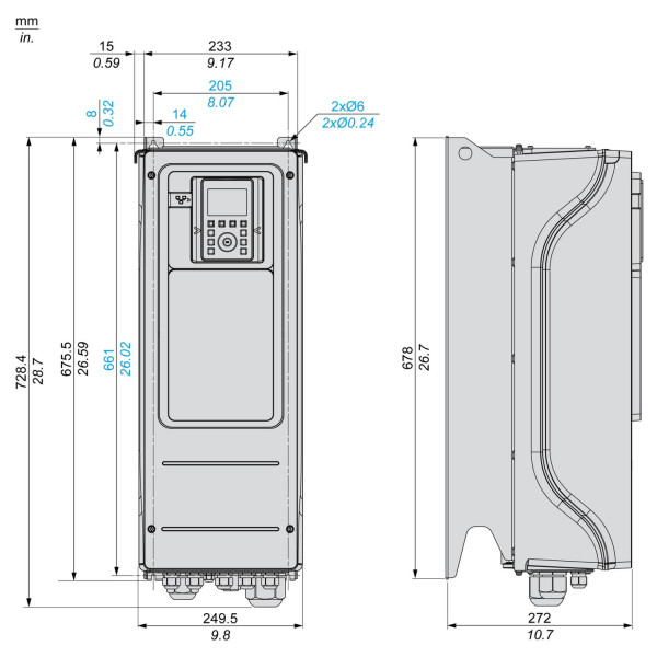 ATV950D15N4 Schneider Electric (15 кВт 380В-480В, 3ф) преобразователь частоты - фото 3