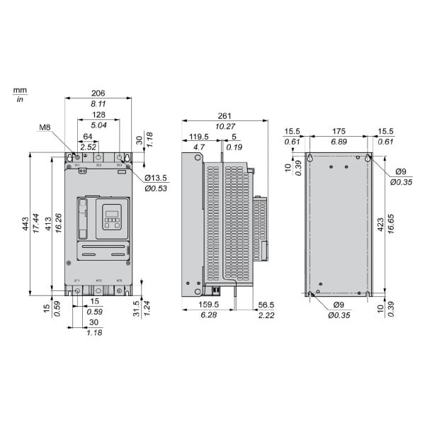ATS430C21S6 Schneider Electric (110 кВт, 208-600 В AC, 210 А) устройство плавного пуска - фото 8
